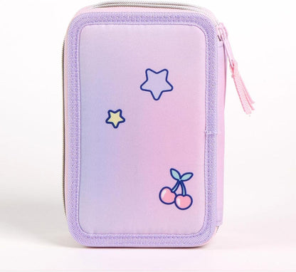 Giotto Stitch Pennenetui met viltstiften, potloden en balpennen, compleet etui voor school voor kinderen met Disney-design, Stitch, 12.5x6.5x19.5 cm, Gelicentieerd product