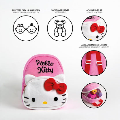 CERDÁ LIFE'S LITTLE MOMENTS Unisex Kinder Mochila Guarderia Personaje Premium Hello Kitty Medidas 18.0x22.0x12.0 cm para Niñ@s Pequeños Rucksack, Modell: 38 cm