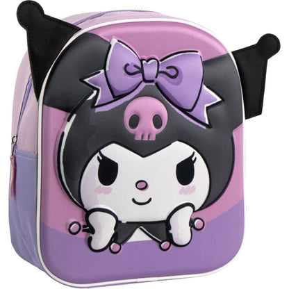 CERDÁ LIFE'S LITTLE MOMENTS Unisex Kinder Mochila Infantil 3D Aplicaciones Hello Kitty Kuromi Medidas 22.0x27.0x10.0 cm para Niñ@s Rucksack, Modell: 31 cm
