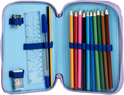 Pencil Case Bluey Light Blue 12,5 X 19,5 X 4,5 Cm