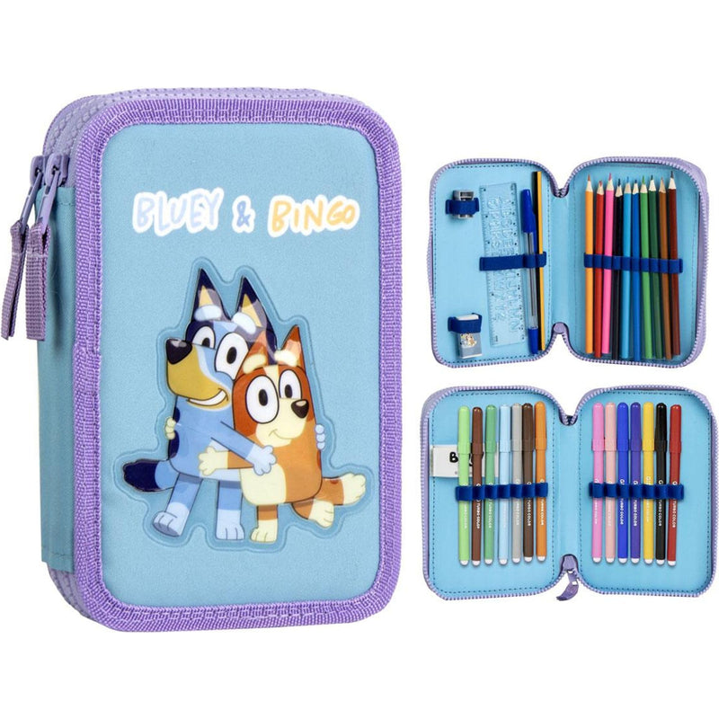 Pencil Case Bluey Light Blue 12,5 X 19,5 X 4,5 Cm