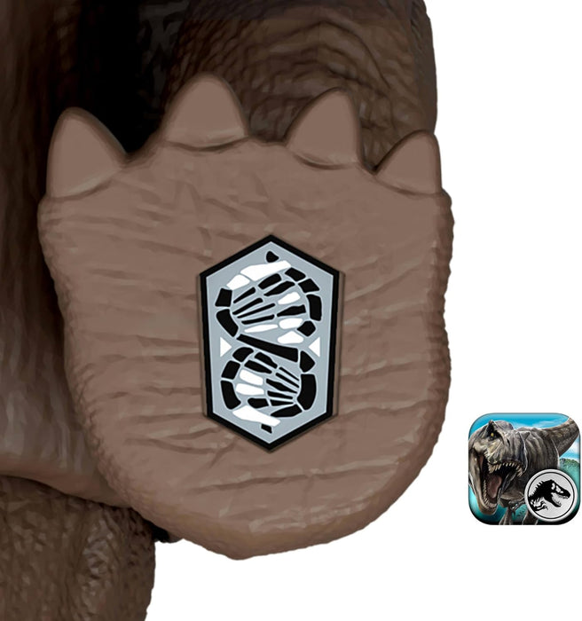 Mattel Jurassic World: Renaissance, Méga Prédateurs Eotriceratops Figurine de dinosaure issu d’une espèce géante, 2 coups dévastateurs activés grâce à sa queue, jeu virtuel, JGB93