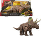 Mattel Jurassic World: Renaissance, Méga Prédateurs Eotriceratops Figurine de dinosaure issu d’une espèce géante, 2 coups dévastateurs activés grâce à sa queue, jeu virtuel, JGB93