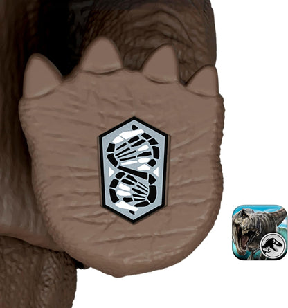 Mattel Jurassic World: Renaissance, Méga Prédateurs Eotriceratops Figurine de dinosaure issu d’une espèce géante, 2 coups dévastateurs activés grâce à sa queue, jeu virtuel, JGB93