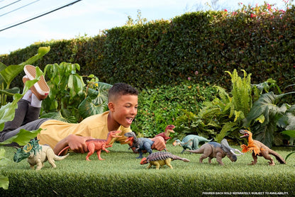 Mattel Jurassic World Rebirth Wild Roar Maiasaura Dinosaur Toy with Tail-Controlled Chomp Multi-Direction Attack & Sound, Posable & Digital Play, JGC82
