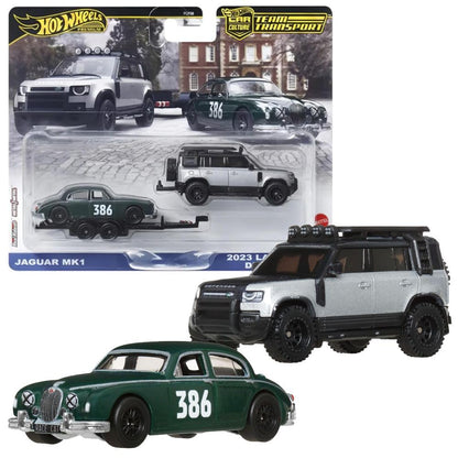 Hot Wheels - Premium Car Culture Team Transport - Jaguar MK1 (2023 Land Rover Defender 110) /Toys