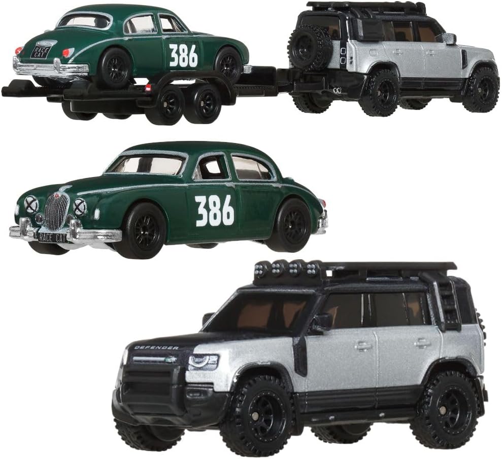 Hot Wheels - Premium Car Culture Team Transport - Jaguar MK1 (2023 Land Rover Defender 110) /Toys