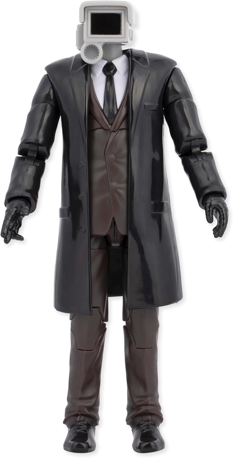 Skibidi Toilet Deluxe Figure Cameraman, Collectible Figures, Officially Licensed Toilet Merch, Black
