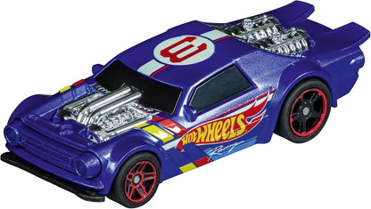 Carrera GO 20062553UK Hot Wheels 6.4 - GO Slot Racing Track With UK Plug, For Children From 6 Years And Adults,1:43 Scale, 6.4 Metres, With Hot Wheels - Night Shifter & Hot Wheels - HW50 Concept