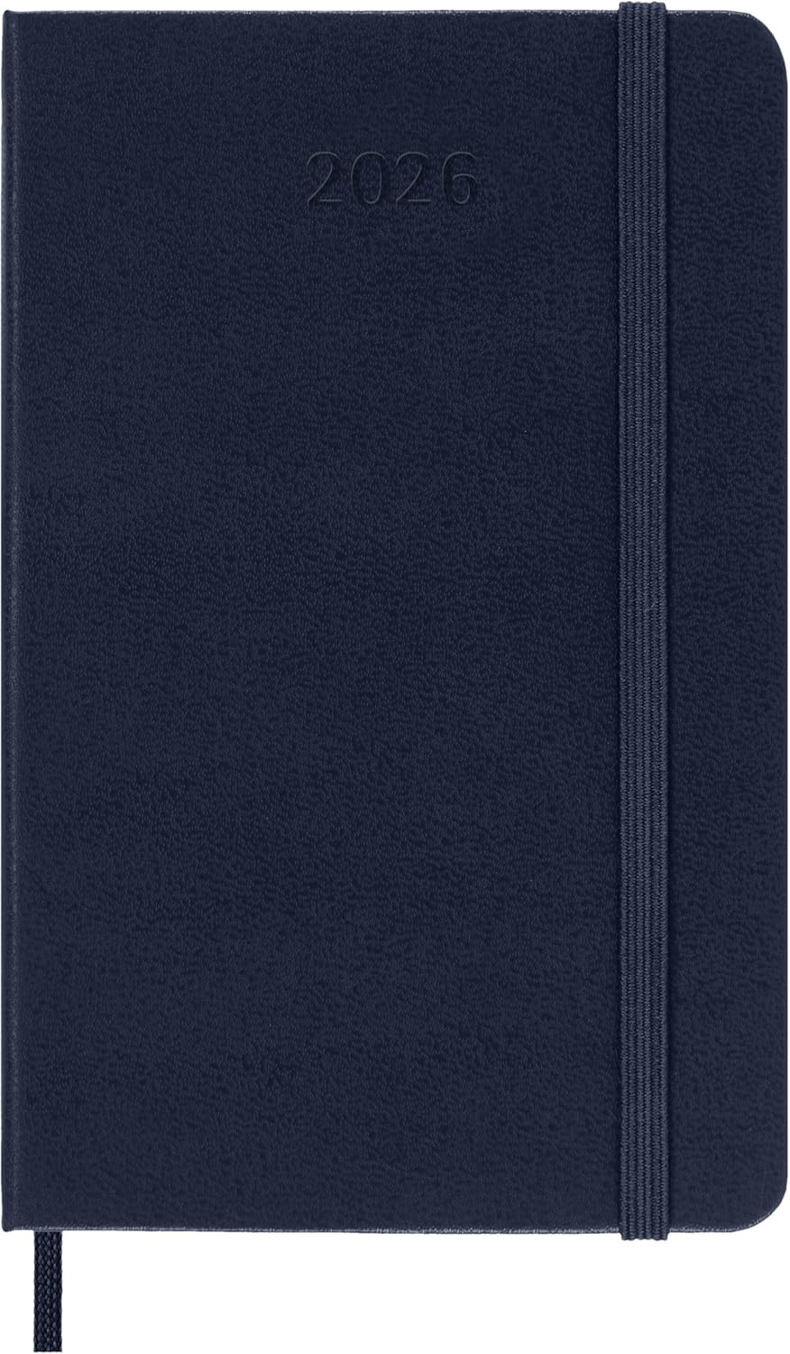 Moleskine Daily Planner, Daily Agenda 2026 12 Months, With Hard Cover and Elastic Closure, Pocket Size 9x14, Blue Color