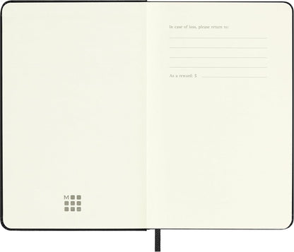 Moleskine Daily Planner, Daily Agenda 2026 12 Months, With Hard Cover and Elastic Closure, Pocket Size 9x14, Black Color