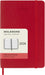 Moleskine Daily Planner, Daily Agenda 2026 12 Months, With Soft Cover and Elastic Closure, Pocket Size 9x14, Red Color
