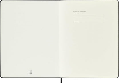 Moleskine Weekly Planner, Vertical Pro Weekly Agenda 12 Months 2025, Hard Cover and Elastic Closure, Black Color, Extra Large Size 19x25 cm