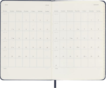 Moleskine Weekly Planner, Agenda Settimanale 2026 12 Mesi Con Spazio Per Note, Con Copertina Rigida e Chiusura Elastica, Formato Pocket 9 x 14 cm, Colore Blu