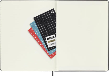 Moleskine Weekly Planner, Agenda Settimanale 2026 12 Mesi Con Spazio Per Note, Con Copertina Rigida e Chiusura Elastica, Formato XL 19 x 25 cm, Colore Nero