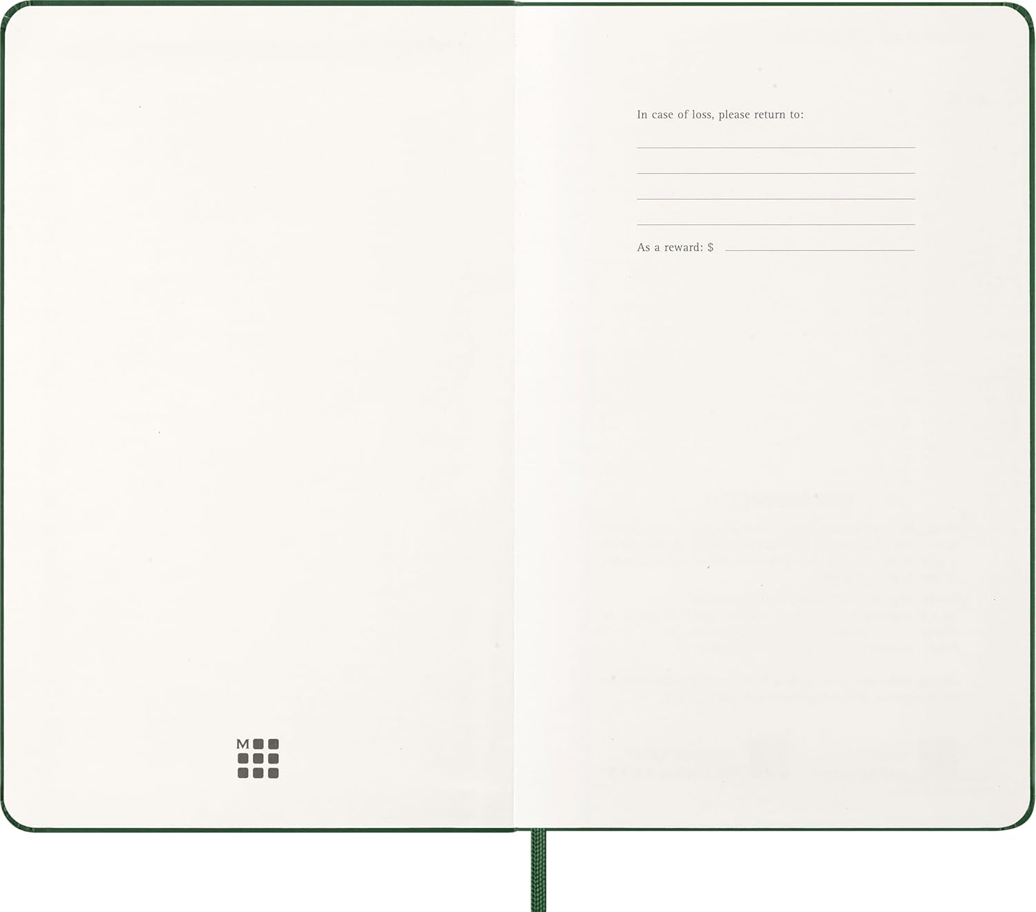 Moleskine Wochenplaner, Wochenagenda 2026 12 Monate mit Platz für Notizen, mit festem Einband und Gummibandverschluss, Großformat 13x21, Farbe Grün