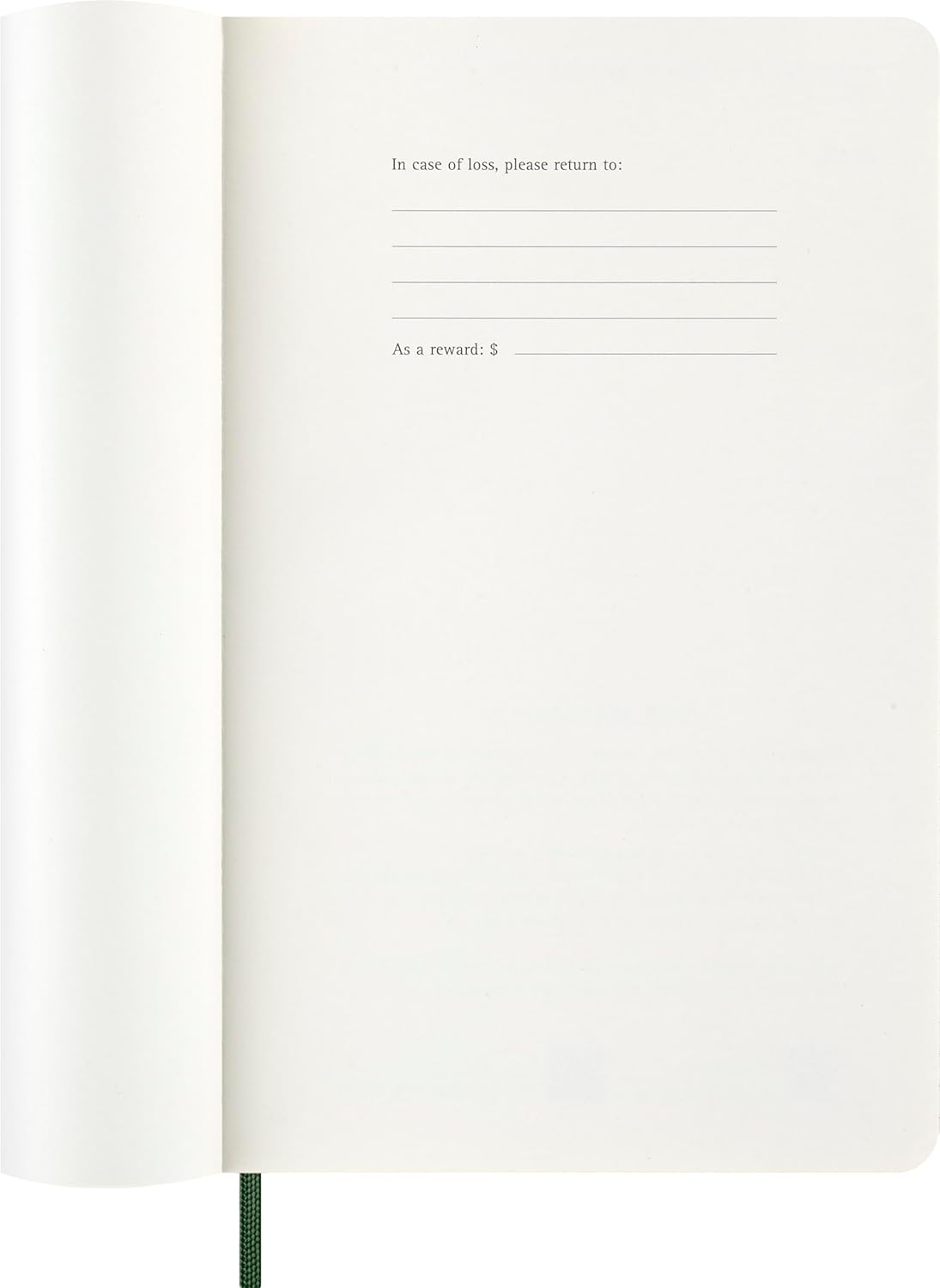 Moleskine Wochenplaner, Wochenagenda 2026 12 Monate mit Platz für Notizen, mit weichem Einband und Gummibandverschluss, Großformat 13x21, Farbe Grün