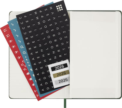 Moleskine Weekly Planner, Agenda Settimanale 2026 12 Mesi Con Spazio Per Note, Con Copertina Rigida e Chiusura Elastica, Formato Pocket 9 x 14 cm, Colore Verde