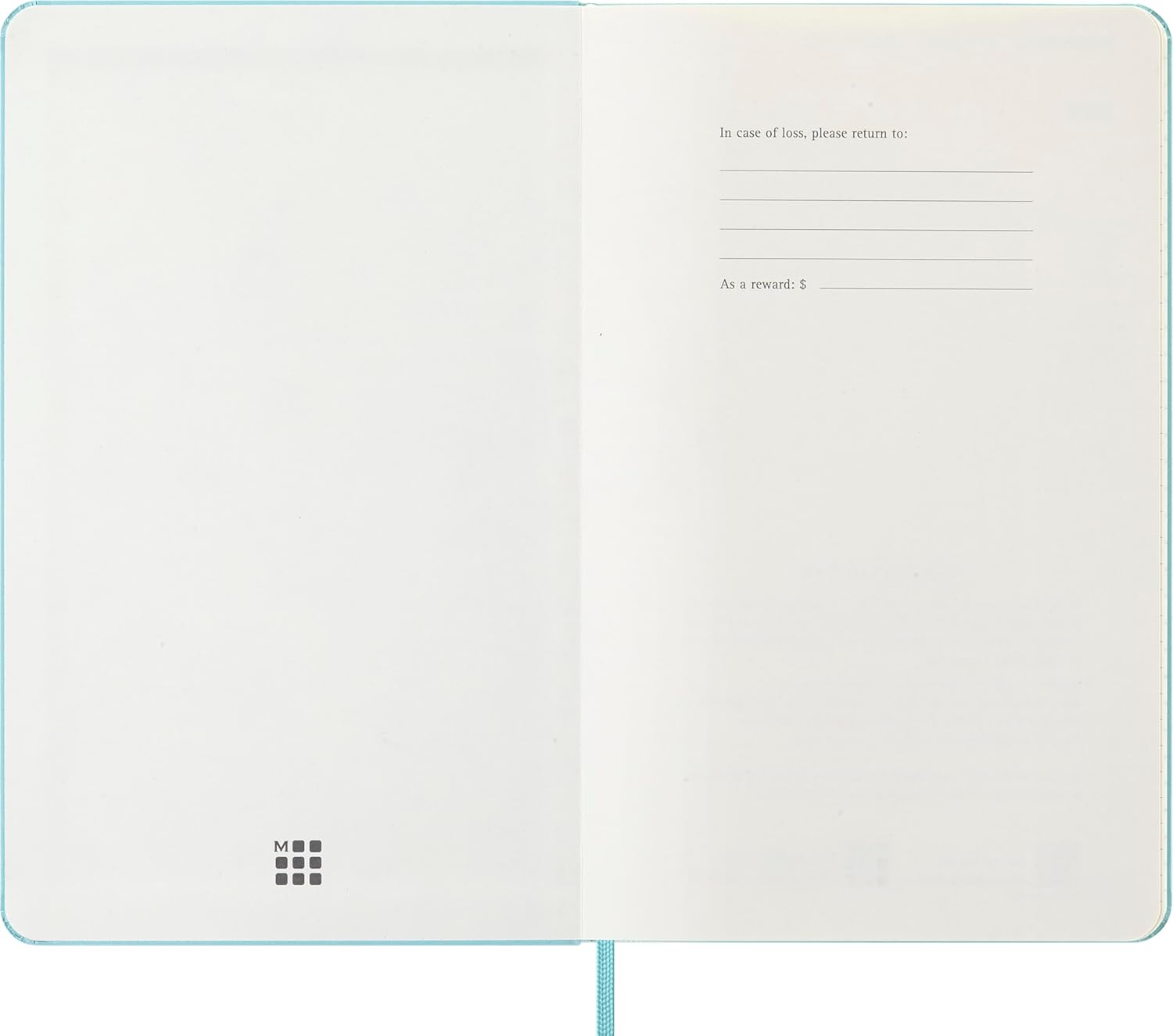Moleskine Weekly Planner, Agenda Semanal 2026 12 Meses Con Espacio Para Notas, Con Tapa Dura y Cierre Elástico, Formato Grande 13x21, Color Aguamarina
