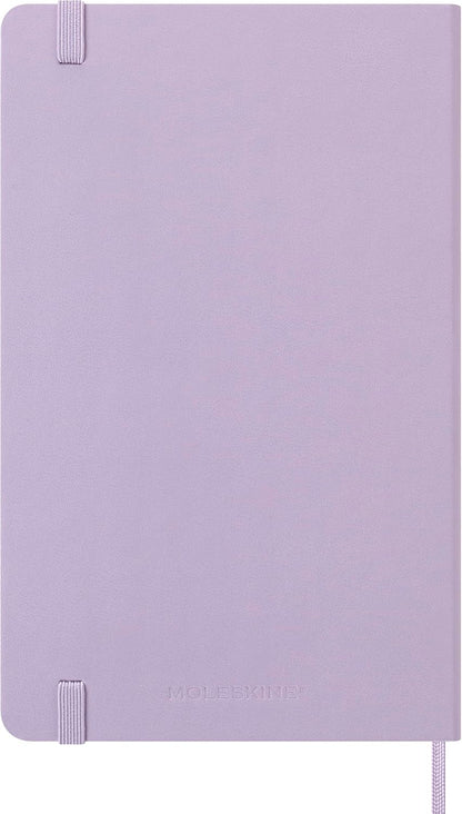 Moleskine Daily Planner, Daily Agenda 2026 12 Months, With Hard Cover and Elastic Closure, Large Format 13x21, Lilac Color