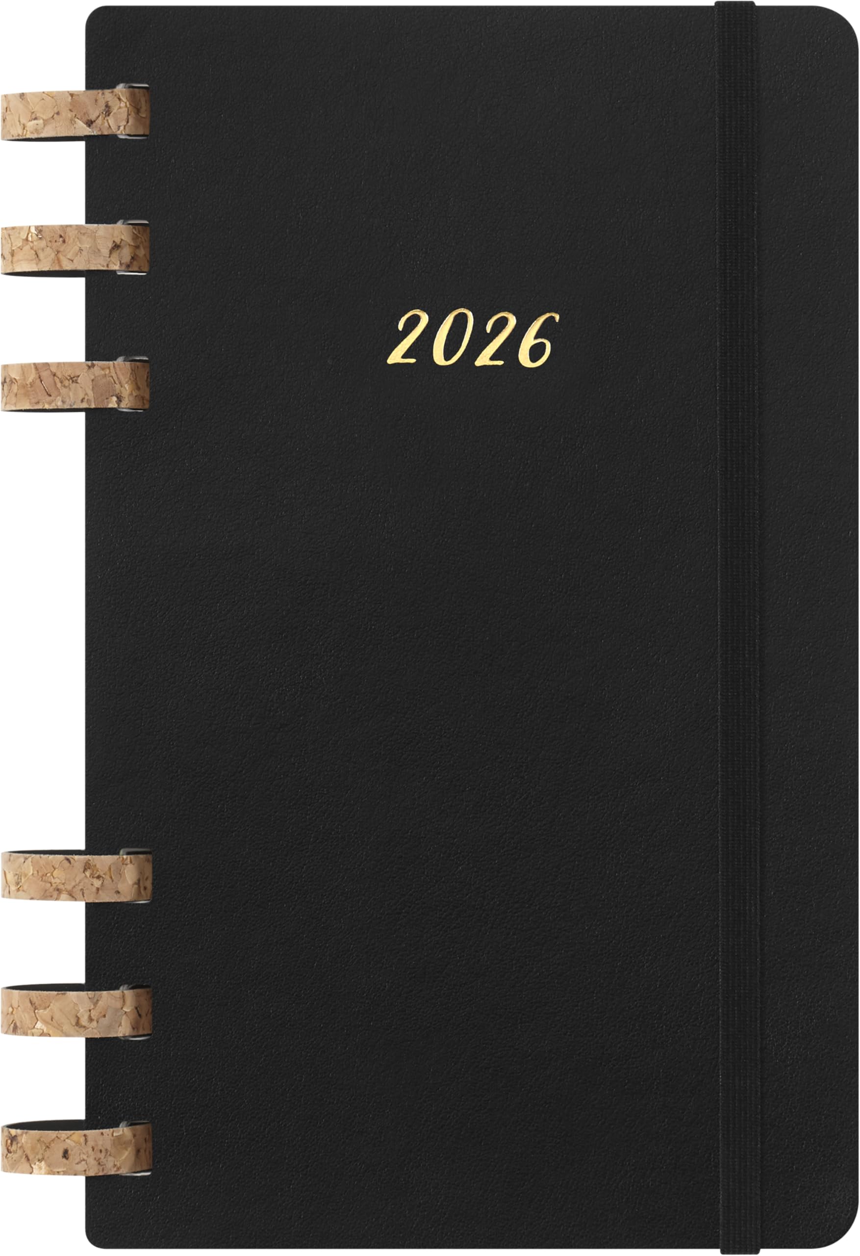 Moleskine Life Planner 2026, Weekly and Monthly Spiral Agenda 12 Months, Soft Cover and Elastic Closure, Black Color, Large Size 13x21 cm
