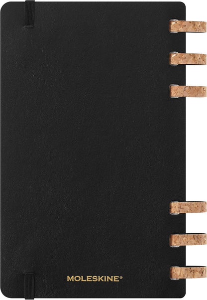Moleskine Student Life Planner 2025-26, Weekly and Monthly Spiral 12-Month Planner with Soft Cover, Black Color, Large 15 x 21 cm