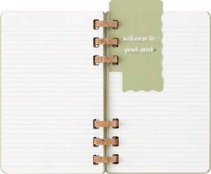 Moleskine Student Life Planner 2025-2026, Weekly and Monthly Spiral 12 Month Diary with Soft Cover, Crush Kiwi Colour, Large Size 15 x 21 cm