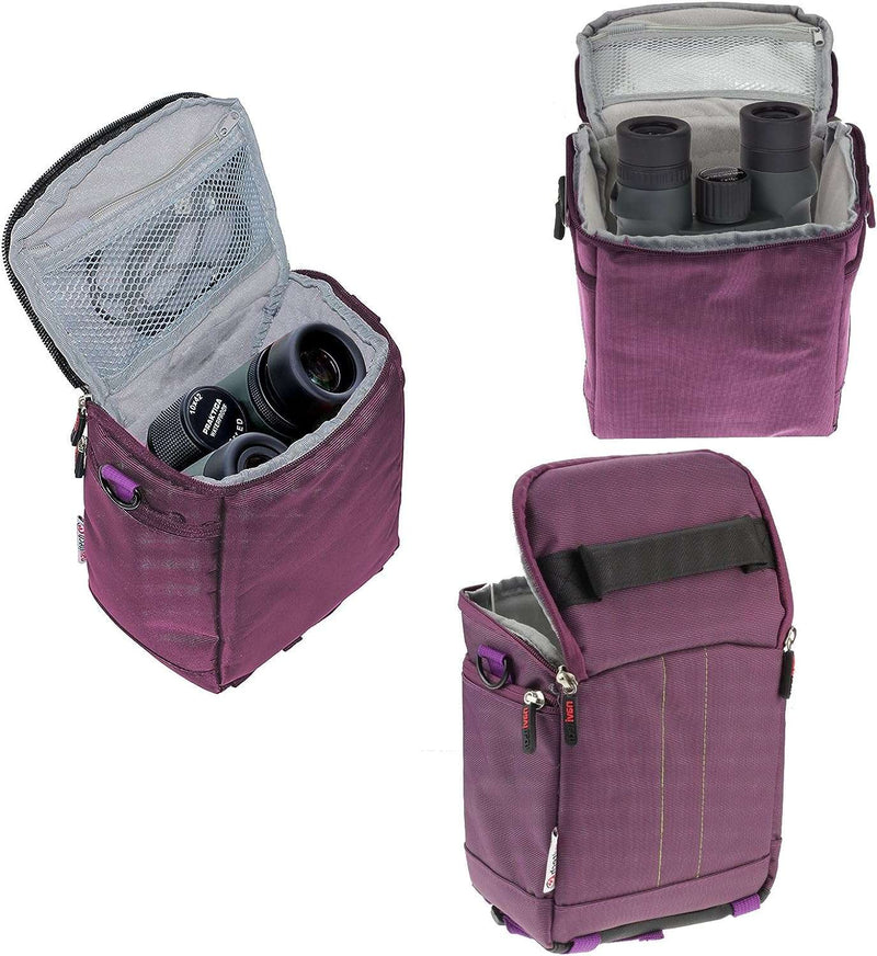 Navitech Purple Case For Canon 10x30 IS II Small Compact Binoculars
