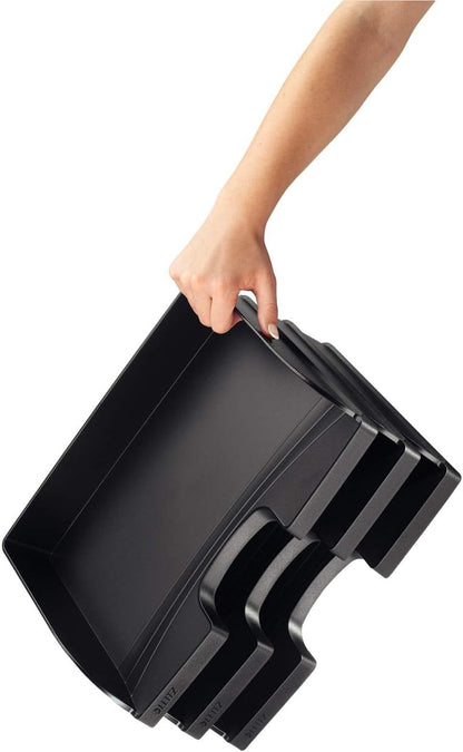 Leitz A4 Landscape Letter Tray, Black, Plus Range, 52180095
