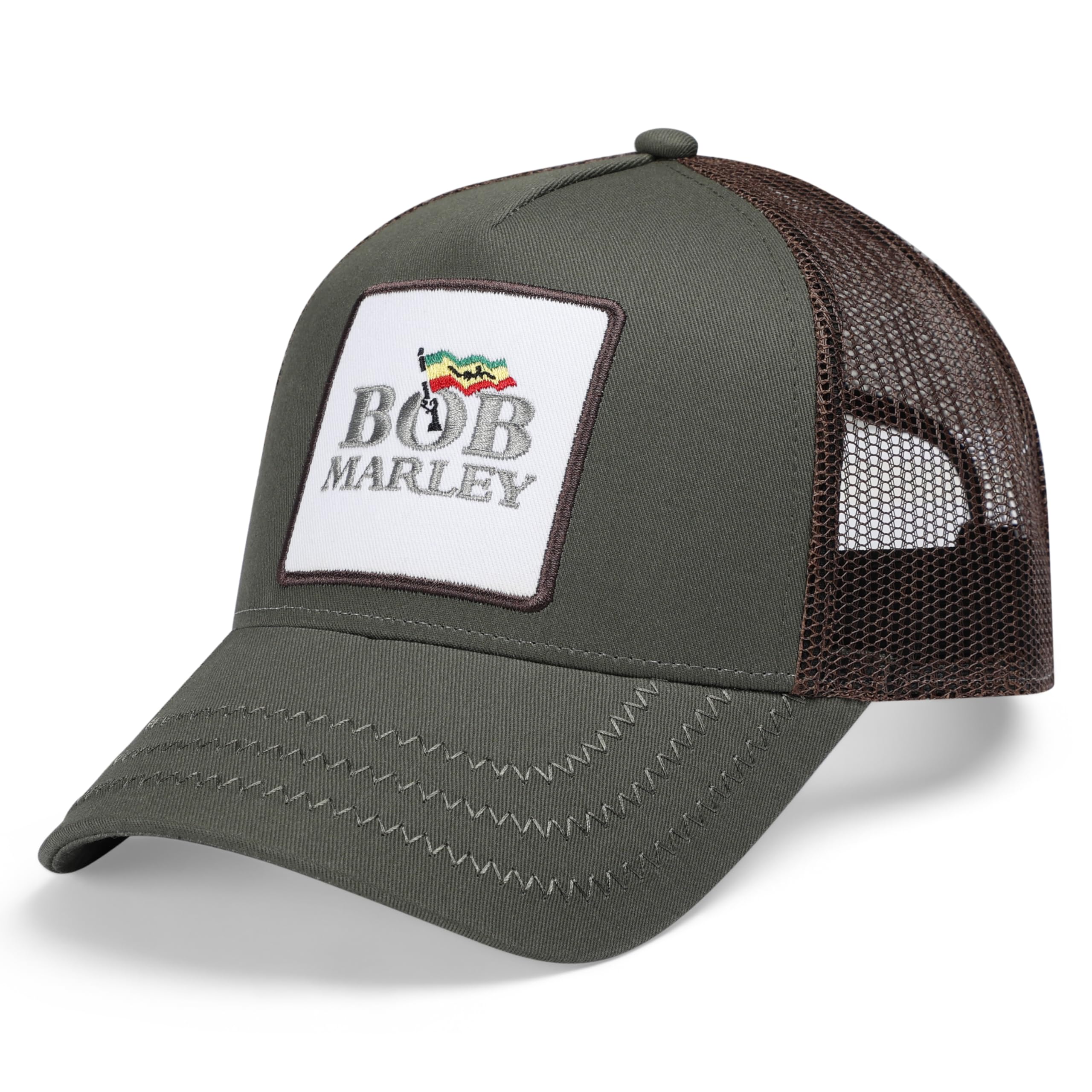 Amplified Trucker Baseball Cap with Adjustable Snapback Closure, Breathable