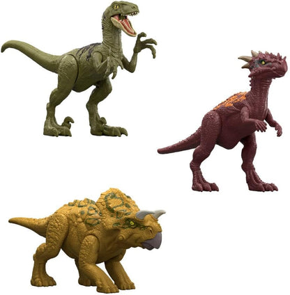 Mattel Jurassic World Dino Reveal Dinosaur Toys, Unpack Surprise & Warm Water Uncovers Full Decoration, 5 to 7 Inches, Species Vary, JDC52