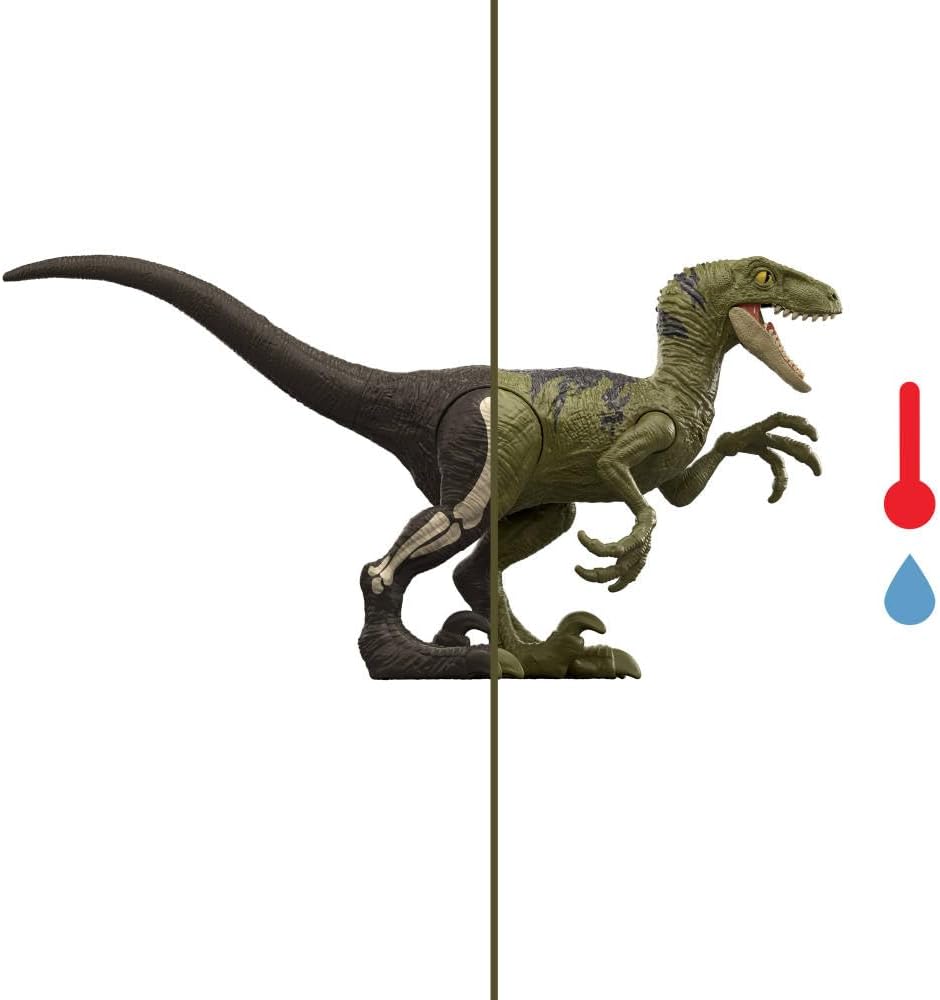 Mattel Jurassic World Dino Reveal Dinosaur Toys, Unpack Surprise & Warm Water Uncovers Full Decoration, 5 to 7 Inches, Species Vary, JDC52