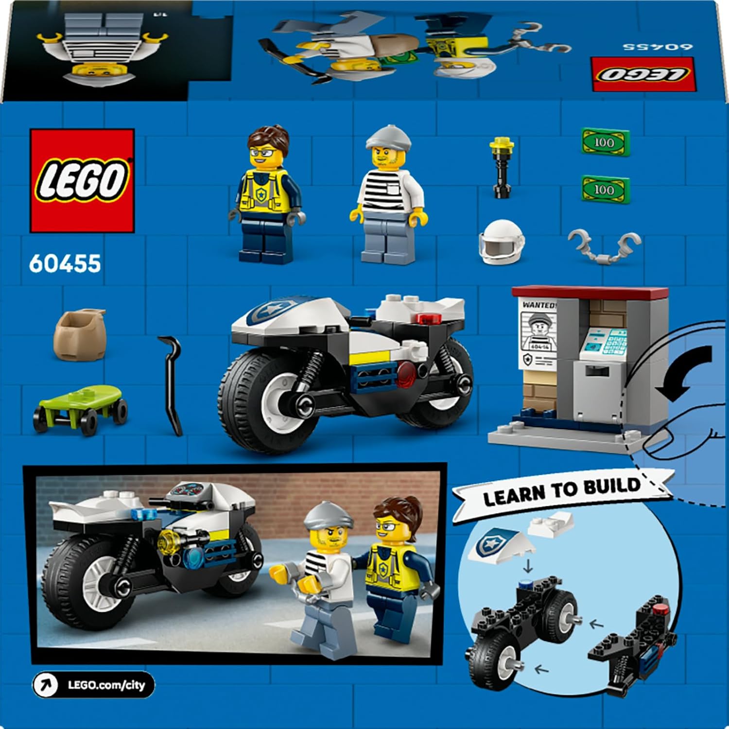 Lego: 60455 - City Police - Inseguimento Della Moto Della Polizia