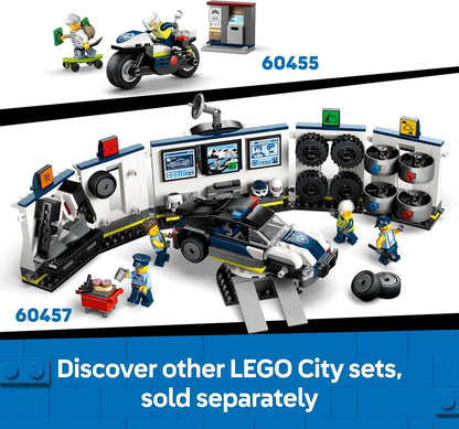 LEGO City Police Boat Chase Set - incl. 2 Boat Toys, 3 Minifigures & a Shark Animal Figure - Gift for 6+ Year Old Boys & Girls - 60456