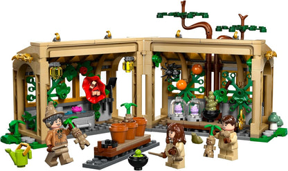 LEGO Harry Potter Hogwarts Castle: Herbology Class Set with Neville Longbottom, Hermione Granger & Prof. Sprout Minifigures - incl. 3 Mandrake Toy Plants - Gift for 8+ Year Old Girls & Boys - 76445