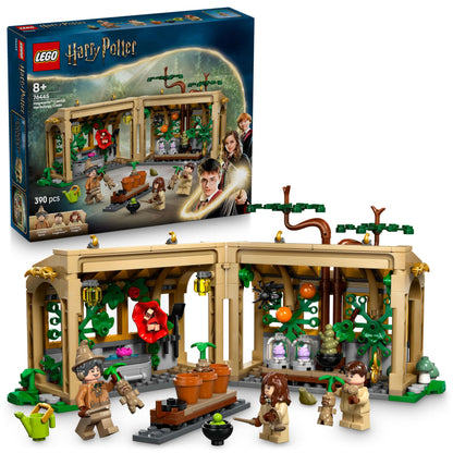 LEGO Harry Potter Hogwarts Castle: Herbology Class Set with Neville Longbottom, Hermione Granger & Prof. Sprout Minifigures - incl. 3 Mandrake Toy Plants - Gift for 8+ Year Old Girls & Boys - 76445