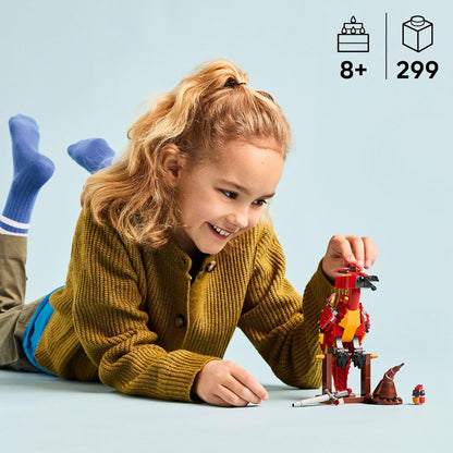 LEGO Harry Potter Fawkes: Dumbledore’s Phoenix Toy – Play & Display Bird Figure – Incl. Sorting Hat & Sword of Gryffindor – Birthday Gift for 8+ Year Old Girls & Boys - 76448