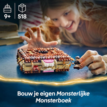 LEGO Harry Potter Chomping Monster Book Of Monsters – Interactive Toy with Pull-Back Motor & Chomping Mouth – incl. Neville Longbottom Minifigure - Gift for 9+ Year Old Boys, Girls & Fans - 76449