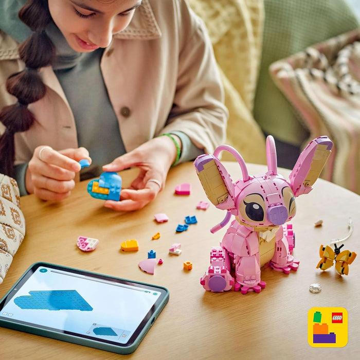 LEGO | Disney Angel - Lilo & Stitch Building Toy - Brick Built Display Figure with 3 Heart Balloons & a Butterfly - Gift for 9+ Year Old Girls, Boys and Adult Fans - 43257