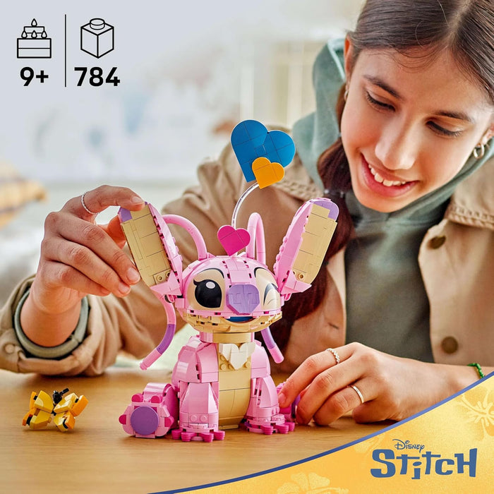 LEGO | Disney Angel - Lilo & Stitch Building Toy - Brick Built Display Figure with 3 Heart Balloons & a Butterfly - Gift for 9+ Year Old Girls, Boys and Adult Fans - 43257