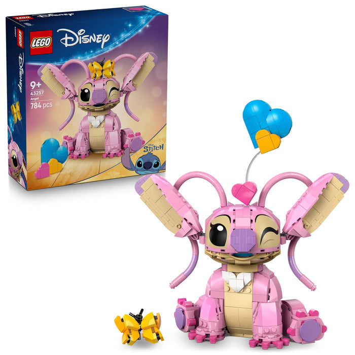 LEGO | Disney Angel - Lilo & Stitch Building Toy - Brick Built Display Figure with 3 Heart Balloons & a Butterfly - Gift for 9+ Year Old Girls, Boys and Adult Fans - 43257