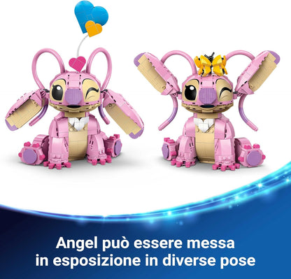 LEGO | Disney Angel - Lilo & Stitch Building Toy - Brick Built Display Figure with 3 Heart Balloons & a Butterfly - Gift for 9+ Year Old Girls, Boys and Adult Fans - 43257