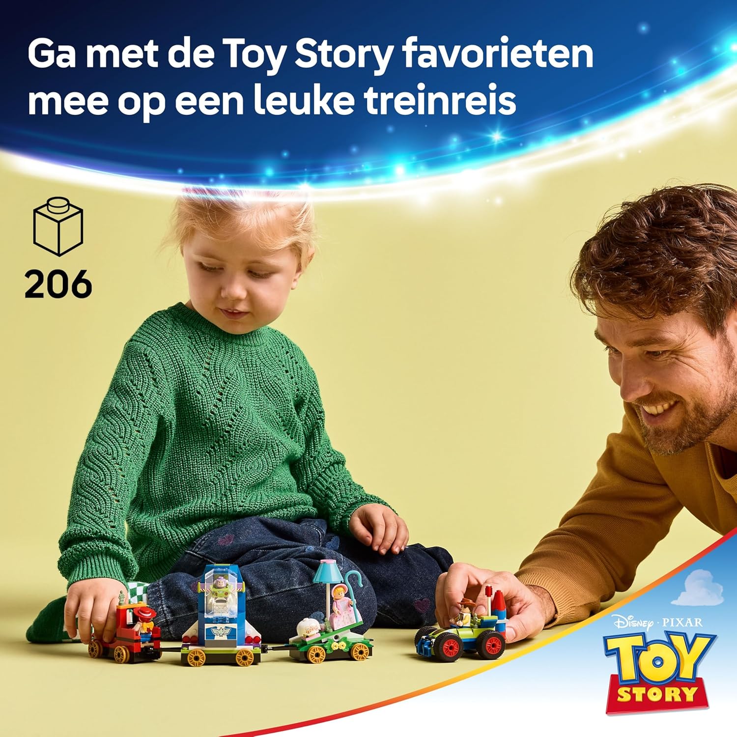 LEGO ǀ Disney and Pixar’s Toy Story Celebration Train & RC Car Toy - incl. Woody, Buzz Lightyear, Jessie & Bo Peep Minifigures - Creative Gift for 4+ Year Old Boys & Girls - 43264