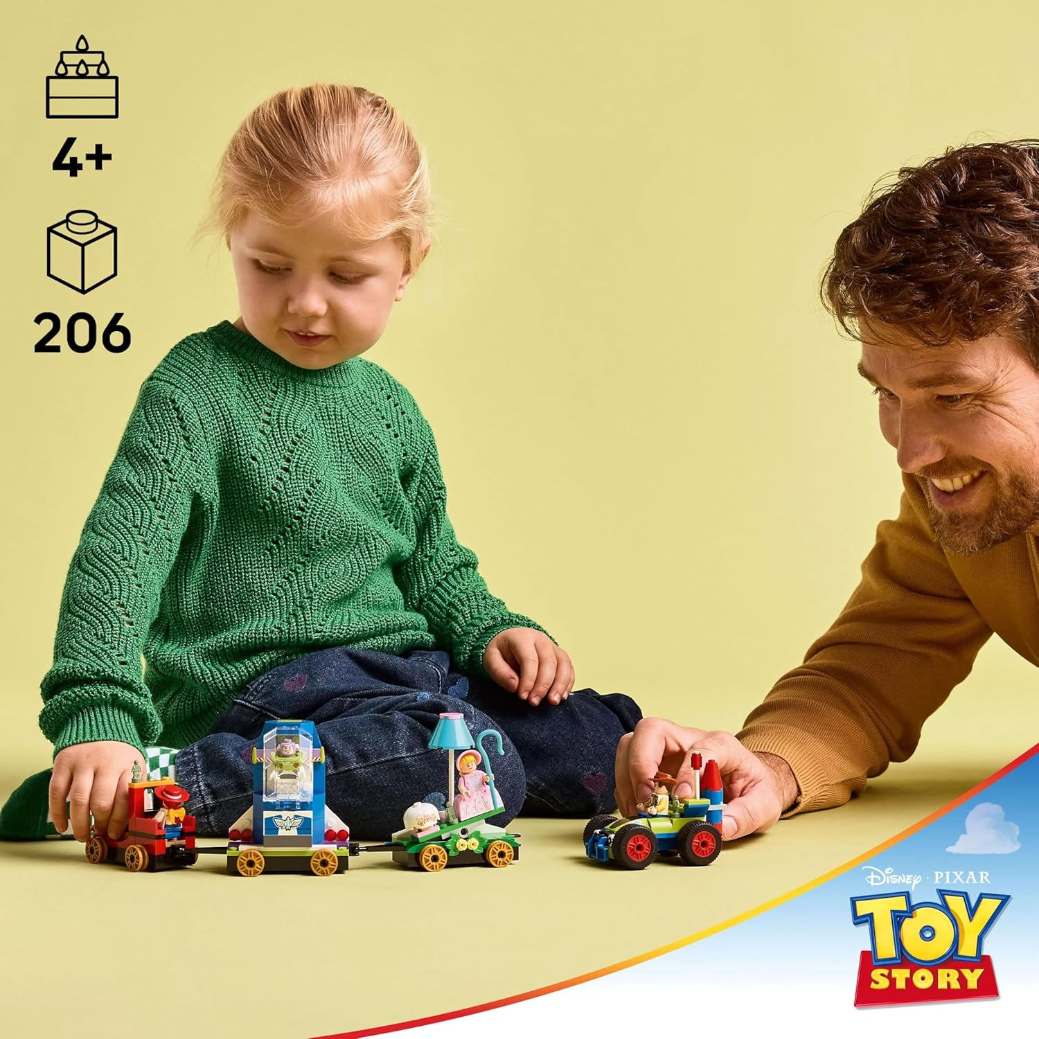 LEGO ǀ Disney and Pixar’s Toy Story Celebration Train & RC Car Toy - incl. Woody, Buzz Lightyear, Jessie & Bo Peep Minifigures - Creative Gift for 4+ Year Old Boys & Girls - 43264