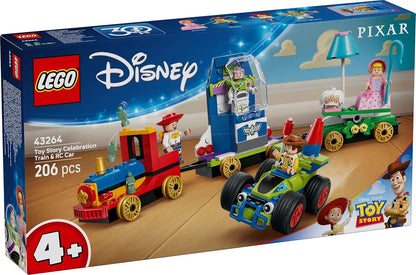 LEGO ǀ Disney and Pixar’s Toy Story Celebration Train & RC Car Toy - incl. Woody, Buzz Lightyear, Jessie & Bo Peep Minifigures - Creative Gift for 4+ Year Old Boys & Girls - 43264