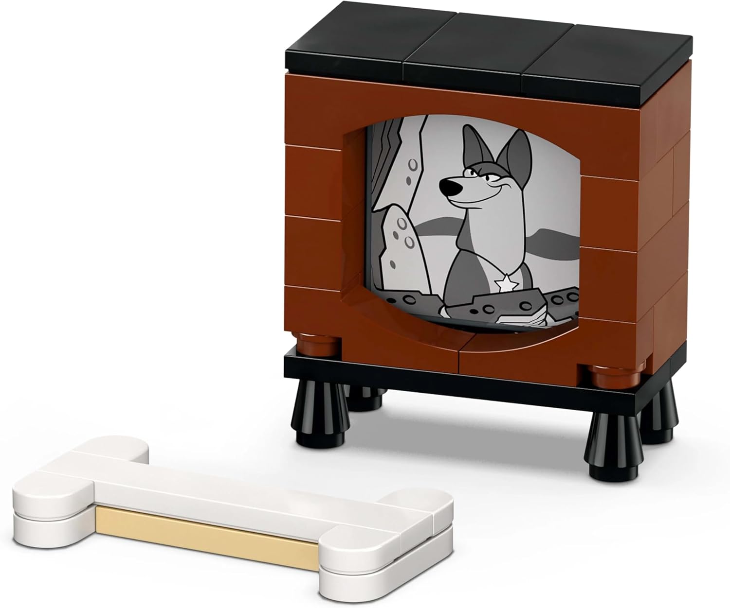 LEGO ǀ Disney Lucky & Penny 101 Dalmatians Puppies Toy - Play & Display Animal Figures with Movable Heads, Legs & Tails - incl. a Bone and TV - Gift for 6+ Year Old Girls 43271