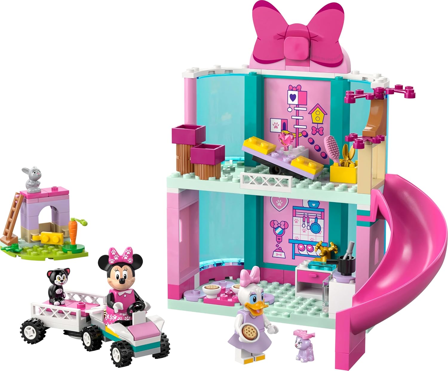 LEGO ǀ Disney Minnie’s Pet Hotel Building Toy with Minnie Mouse & Daisy Duck Mini Dolls, plus 3 Animal Figures - Gift for 4+ Year Old Girls & Mickey Mouse Clubhouse Fans - 43274