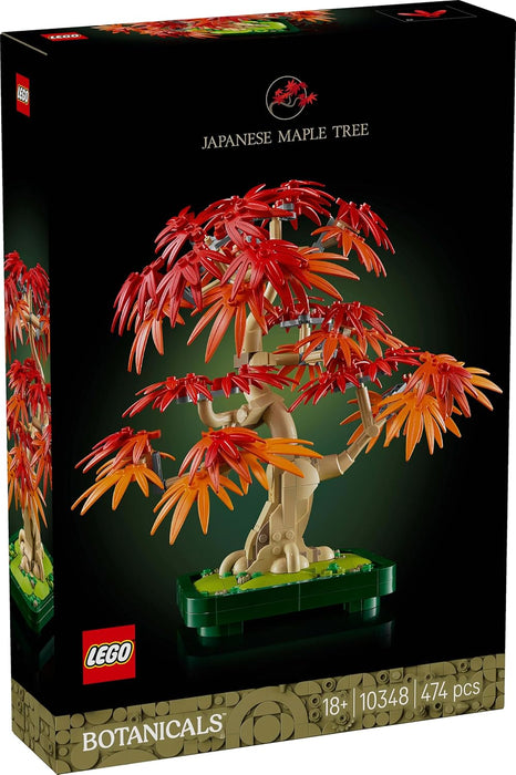 LEGO Botanicals Japanese Red Maple Bonsai Tree - Artificial Plant Building Set with Red & Orange Leaves, plus a Buildable Pot - DIY Home Decor Gift For Adults - 10348