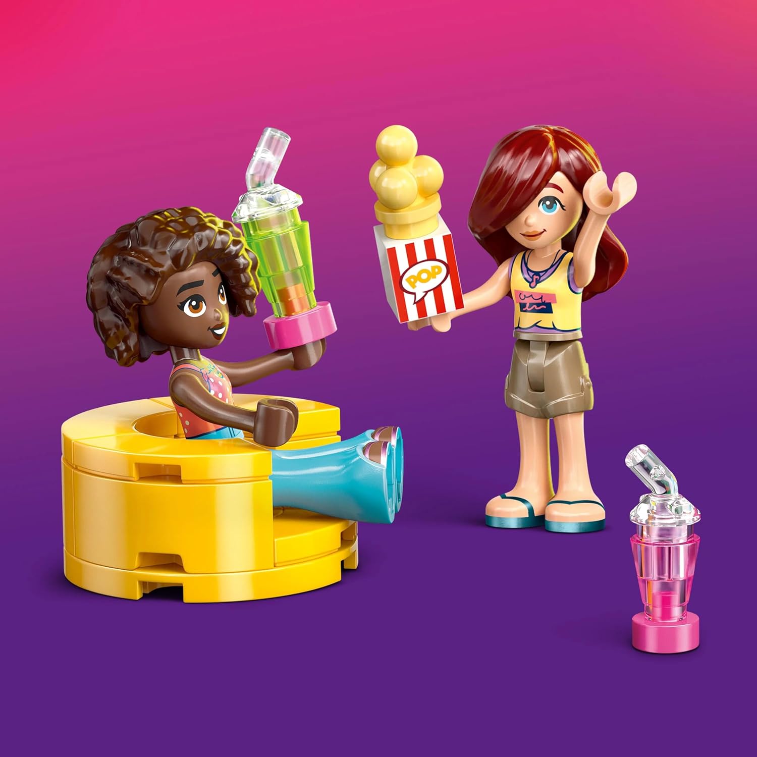 LEGO Friends Friendship Movie Night Toy for 6+ Year Old Girls - incl. 2 Mini Dolls, a Screen and a Light Brick Projector - Creative Building Set - 42642