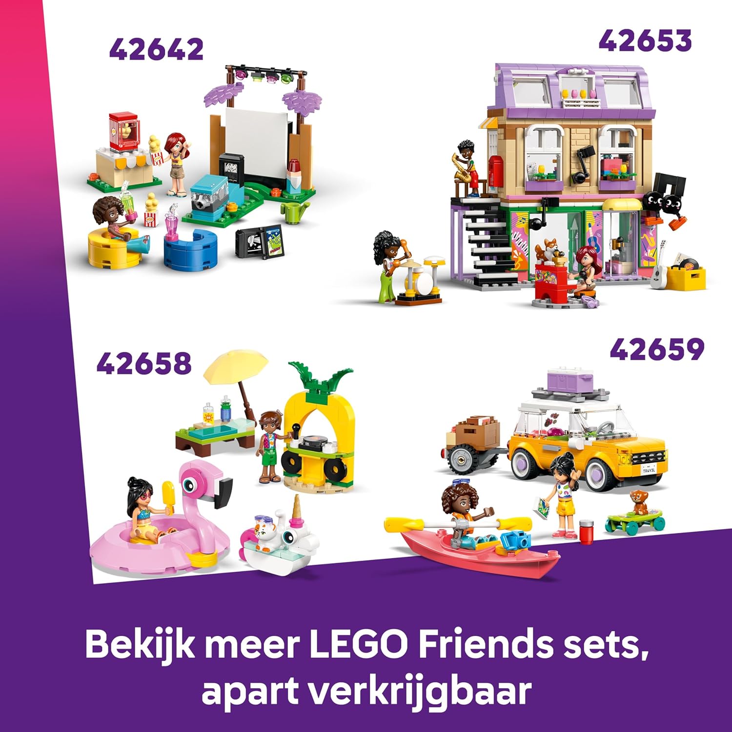 LEGO Friends Il Santuario dei Panda Giocattolo per la Cura degli Animali con Casa sull'Albero, Veicolo ATV, 2 Mini Bamboline e 3 Panda - Giochi Creativi per Bambine da 7 Anni in su - 42648